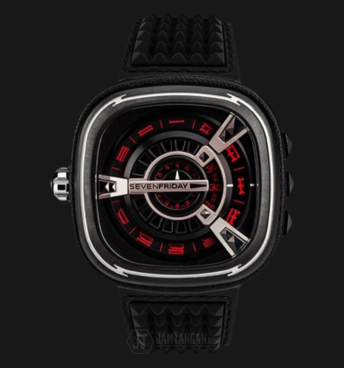 SEVENFRIDAY M1/04 PUNK Limited Edition Automatic Black Leather Strap