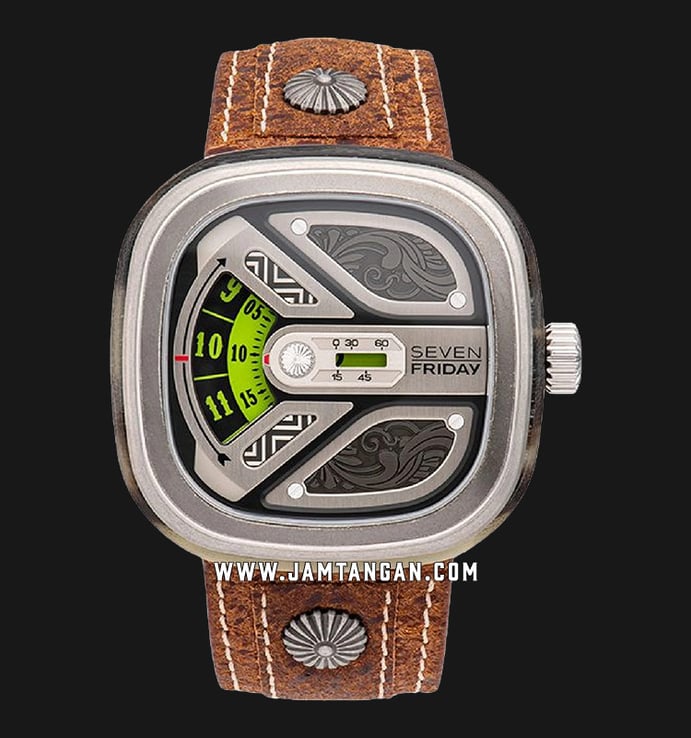SEVENFRIDAY M1B/02 M-Series El-Charro Automatic Brown Leather Strap LIMITED EDITION