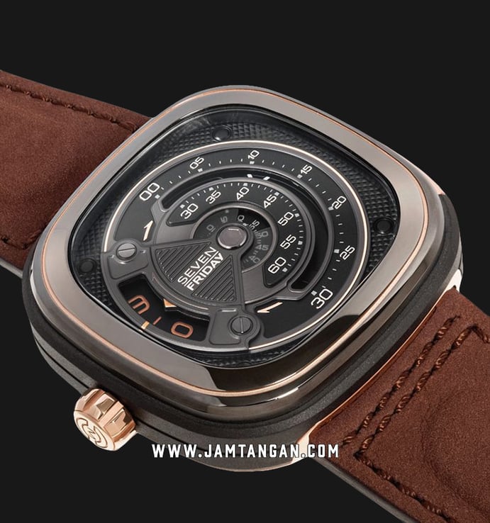 SEVENFRIDAY M2B/01 M-Series Revolution Automatic Brown Leather Strap