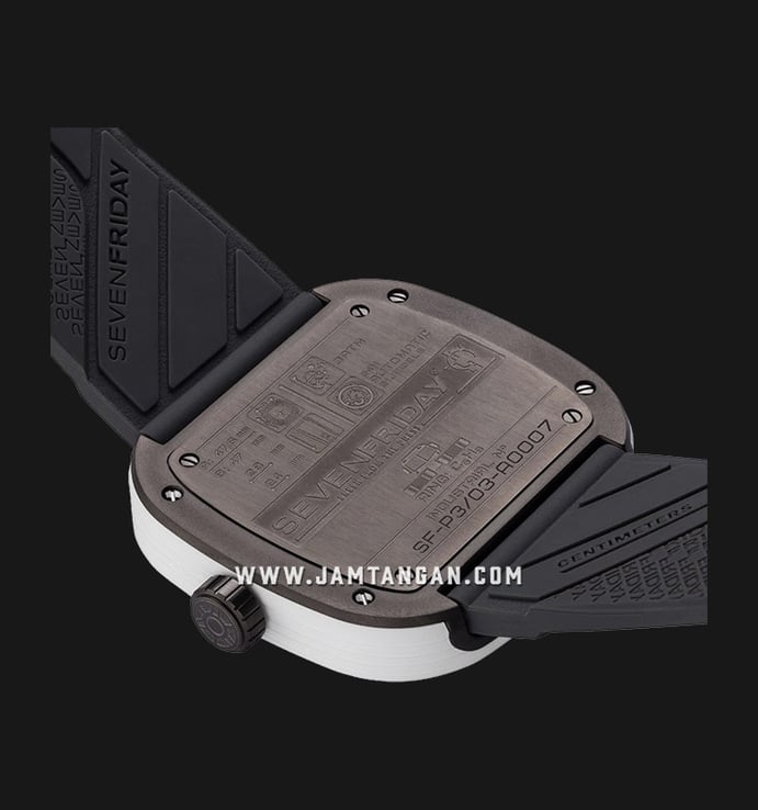 SEVENFRIDAY P-Series P3/03 KUKA III Automatic Black Rubber Strap LIMITED EDITION