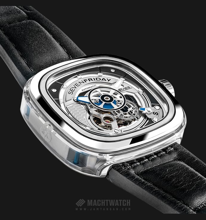 SEVENFRIDAY S1/01 Series Automatic Black Leather Strap
