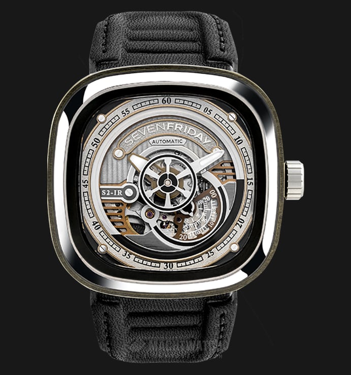 SEVENFRIDAY S2/01 Series Automatic Black Leather Strap