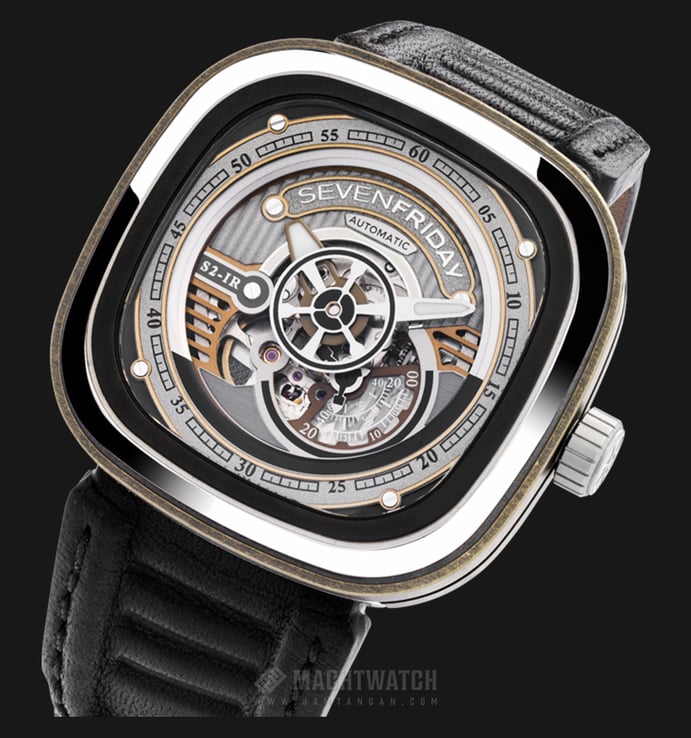 SEVENFRIDAY S2/01 Series Automatic Black Leather Strap