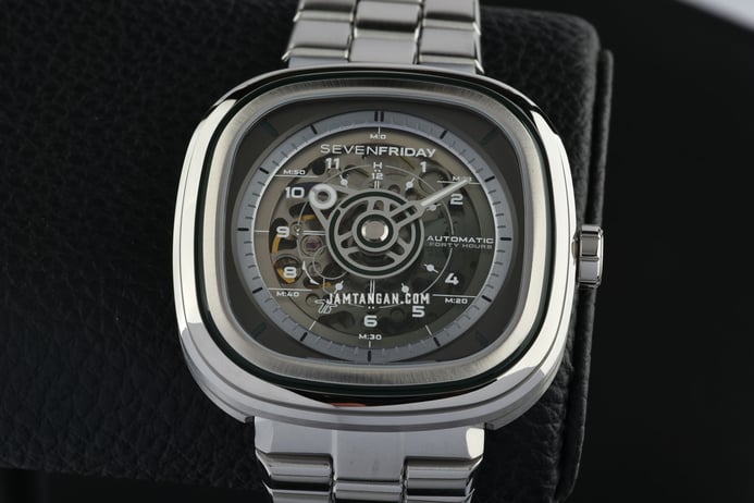SEVENFRIDAY T-Series T1/06M Automatic Skeleton Dial Stainless Steel Strap