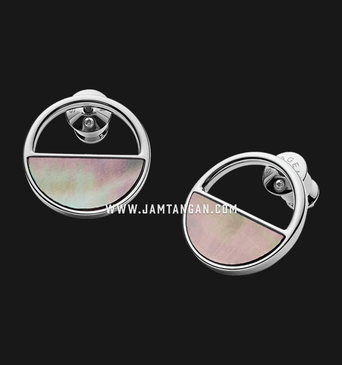 Anting Skagen SKJ1120040 Agnethe Silver Tone and Mother Of Pearl Stud