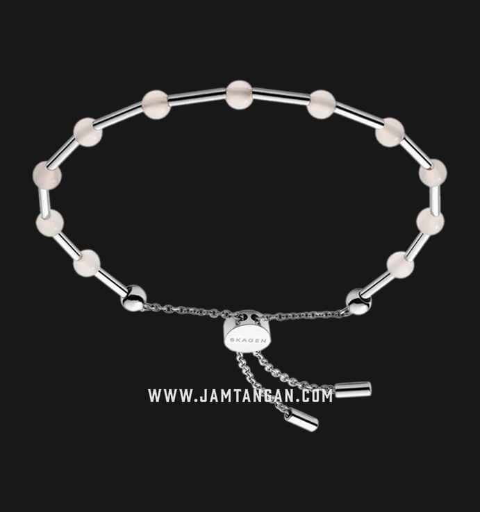 Gelang Skagen SKJ1191040 Anette Silver Tone Glass Beaded Bracelet