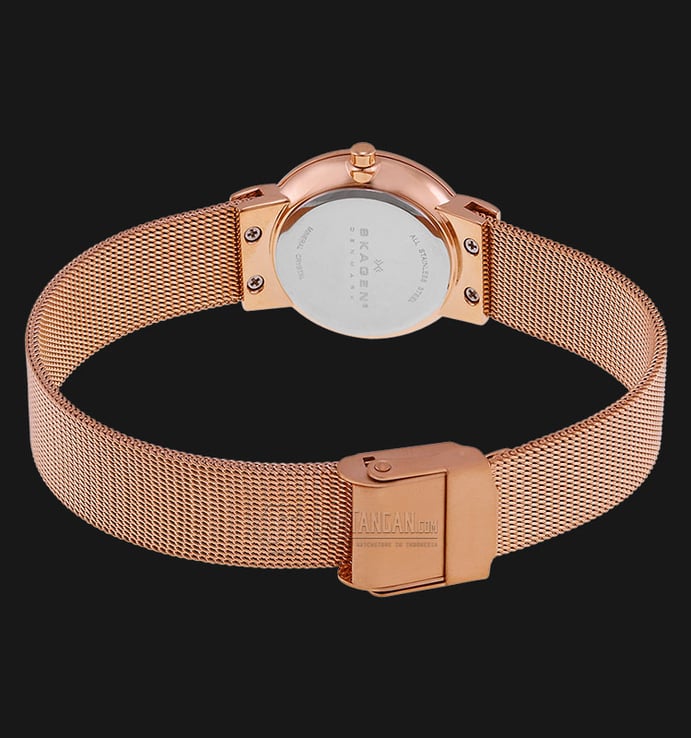 Skagen Freja 358SRRD Mother of Pearl Dial Rose Gold Stainless Steel Mesh Strap Watch