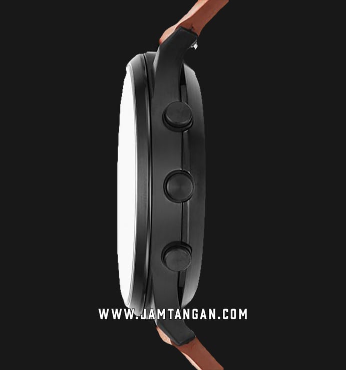 Skagen SKT1202 Jorn Hybrid Smart Watch Men Black Dial Brown Leather Strap