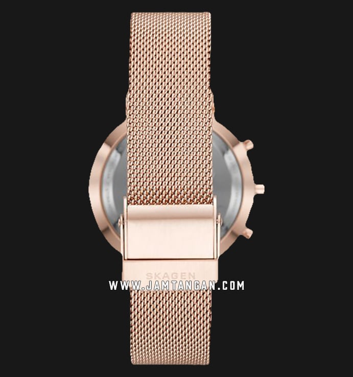 Skagen SKT1411 Jorn Hybrid Smart Watch Ladies White Dial Rose Gold Stainless Steel