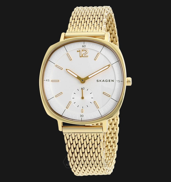 Skagen SKW2426 Rungsted White Dial Gold Stainless Steel Mesh Strap Watch