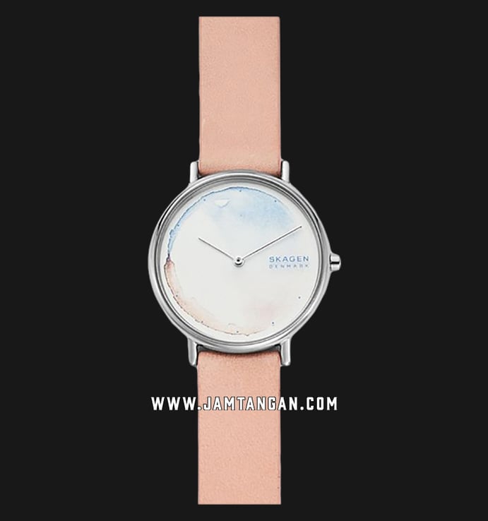 Skagen Signatur SKW2771 Dual Tone Dial Pink Leather Strap 
