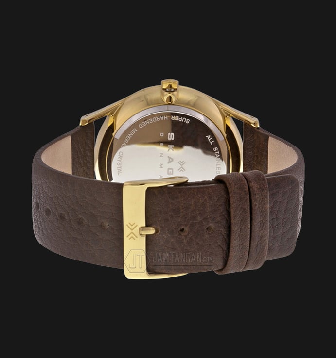 Skagen SKW6066 Holst White Dial Brown Leather Strap Watch