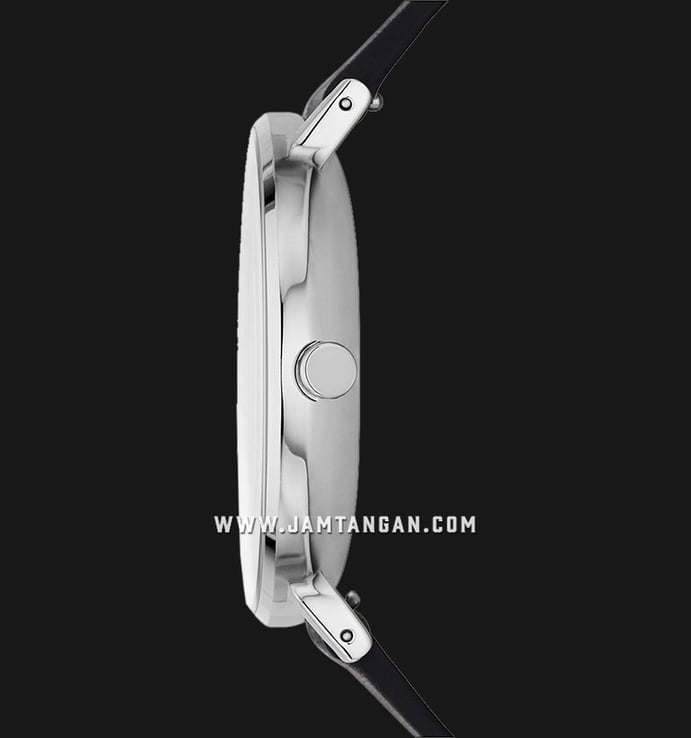 Skagen Aaren Grooms SKW6760 Dual Tone With Pictures Dial Black Leather Strap