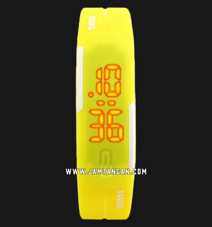 SKMEI 1099YL Digital Dial Yellow Polyurethane Strap