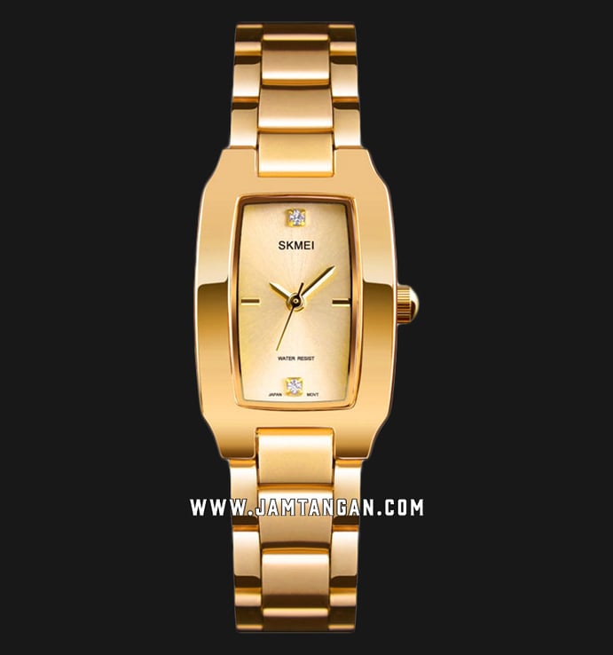 SKMEI 1400GD Ladies Gold Dial Gold Stainless Steel Strap