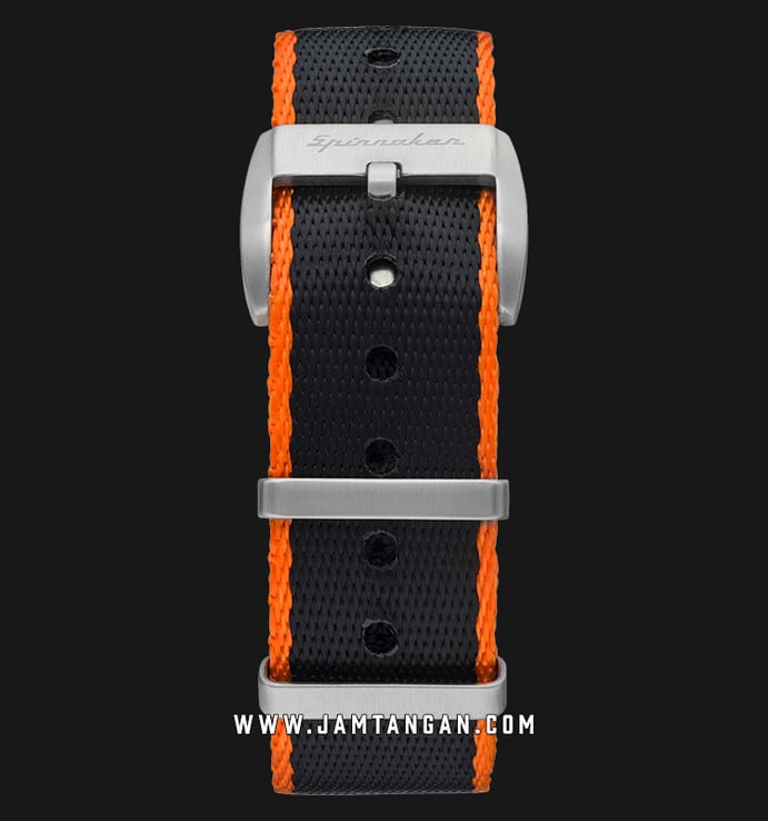 Strap Spinnaker Seatbelt SP-NATO22-SB03 Nylon Nato 22mm Black with Orange Nato 