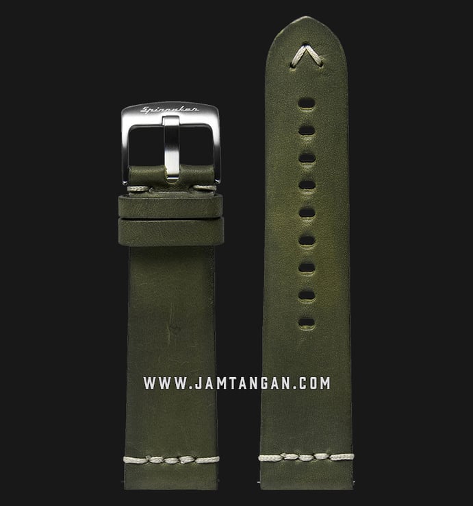 Strap Spinnaker Marino SP-STRAP22-L01 Italian Made 22mm Green Olive Leather