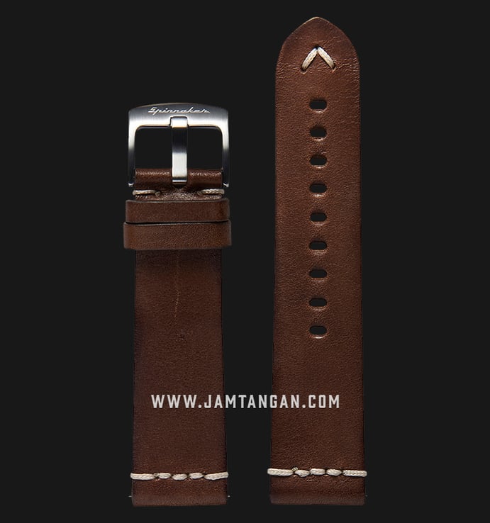 Strap Spinnaker Marino SP-STRAP22-L04 Italian Made 22mm Dark Brown Leather 