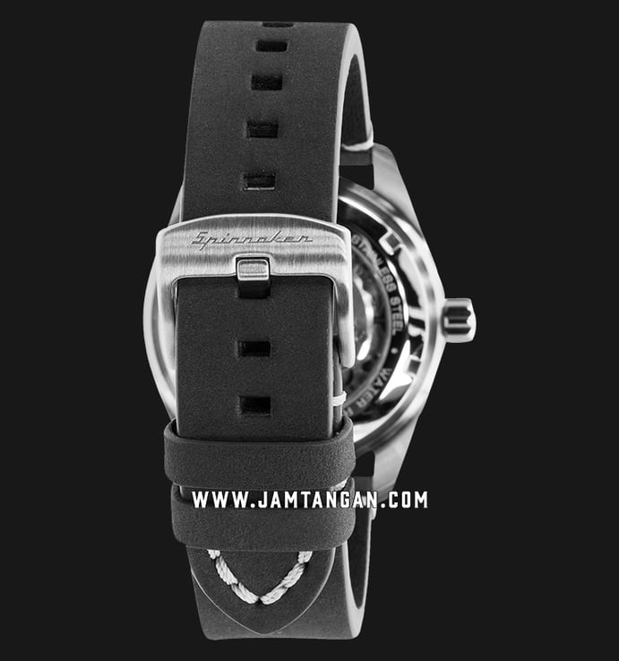 Spinnaker Vintage Fleuss SP-5056-01 Men Black Dial Black Leather Strap