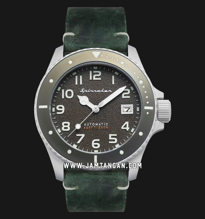 Spinnaker Spence 300 SP-5066-03 Men Grey Dial Green Leather Strap