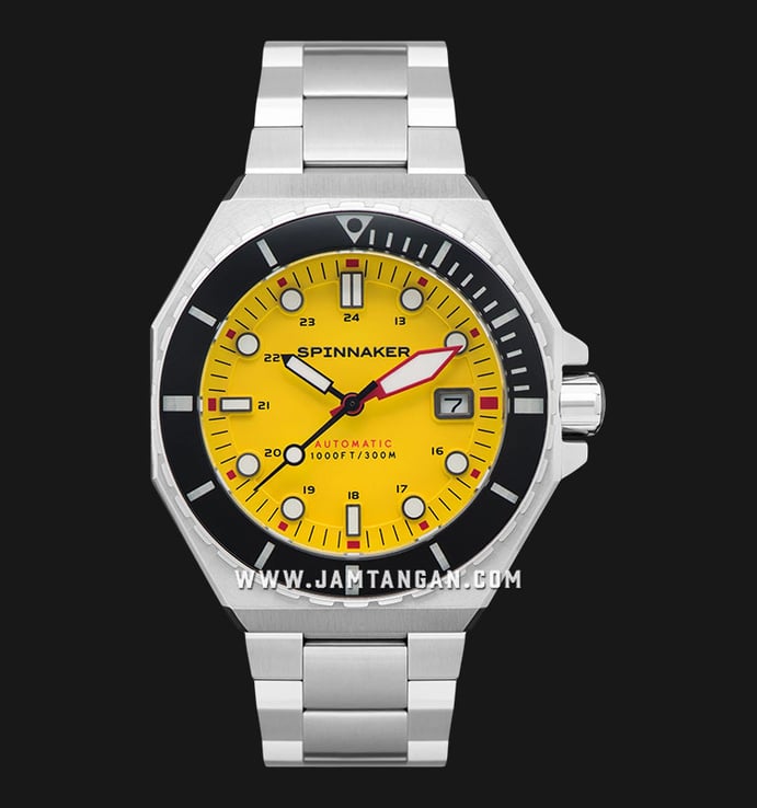 Spinnaker Dumas SP-5081-II Automatic Hornet Yellow Dial Stainless Steel Strap