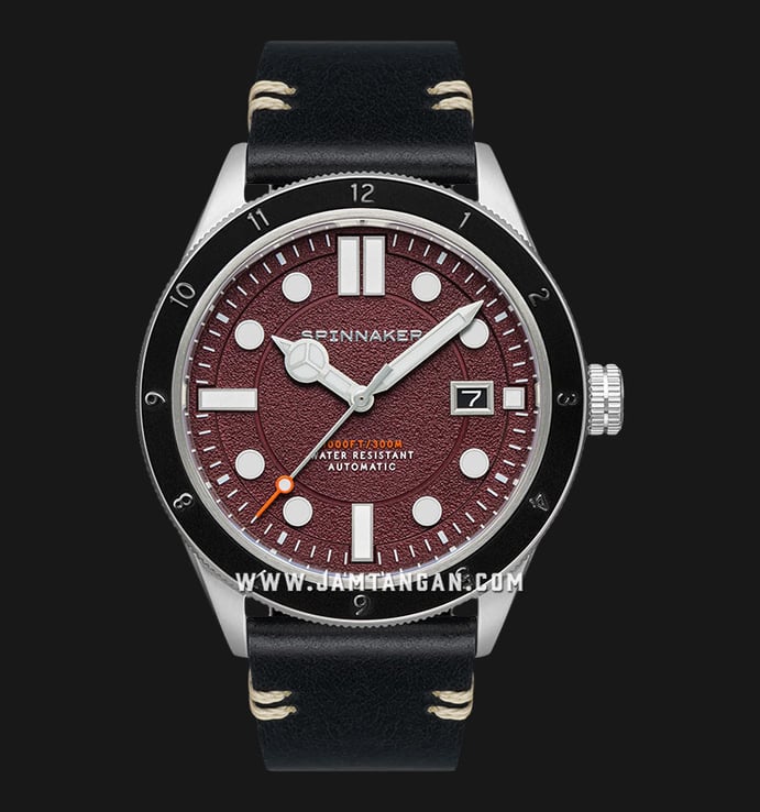 Spinnaker Cahill 300 SP-5096-04 Automatic Malbec Maroon Dial Black Leather Strap