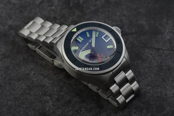 Spinnaker Piccard SP-5098-22 Dark Cerulean Divers Automatic Blue Dial Stainless Steel Strap