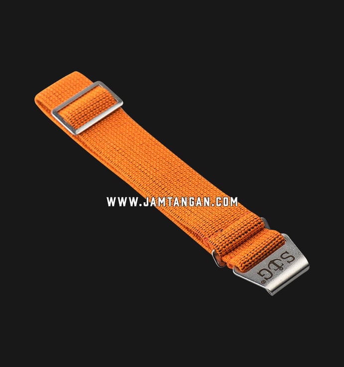 Strap Guy MN-ORG-20A Orange Nylon Silver Folding Clasp