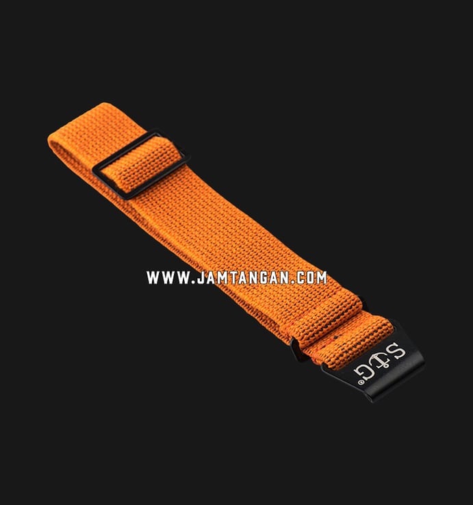 Strap Guy MN-ORG-20B Orange Nylon Black Folding Clasp