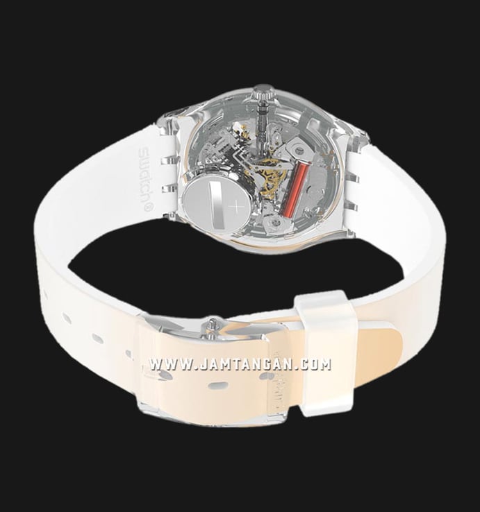 Swatch GE720 Ultrasoleil Ladies Dual Color Dial White Rubber Strap