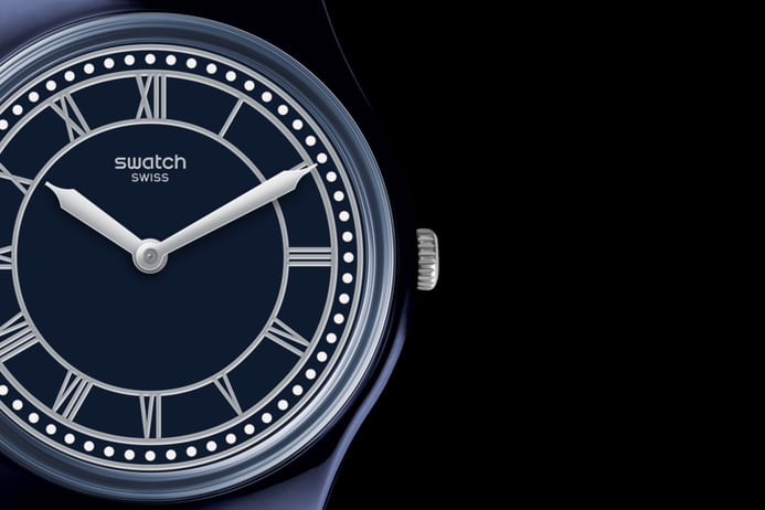 Swatch GN254 Blue Ben Navy Dial Navy Silicone Strap