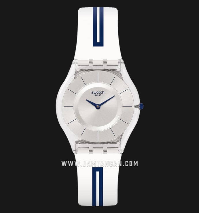 Swatch Time to Swatch SFE112 Mediolino Silver Dial Dual Tone Silicone Strap