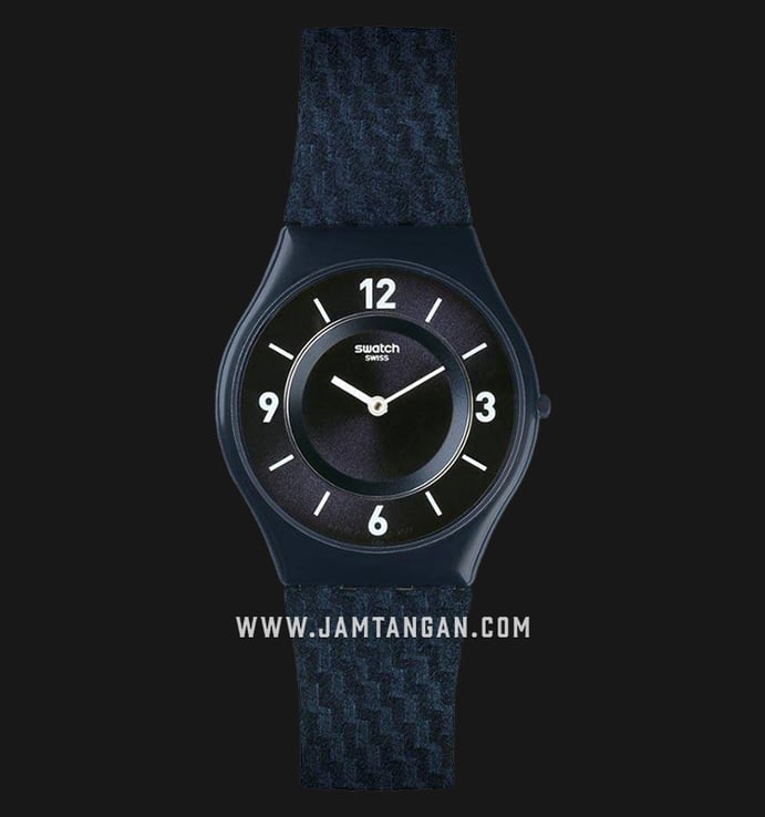 Swatch Skin SFN123 Blaumann Black Dial Blue Leather Strap