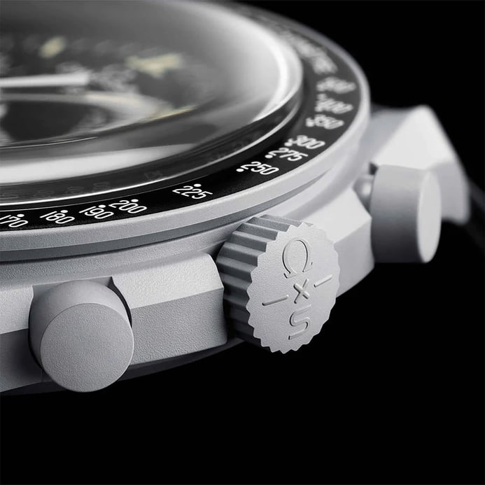 Swatch X Omega Bioceramic Moonswatch SO33M100 Speedmaster Black Dial Black Velcro Strap