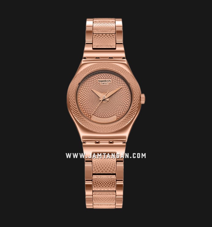 Swatch YSG163G Full Rose Ladies Rose Gold Dial Rose Gold Stainless Steel Strap