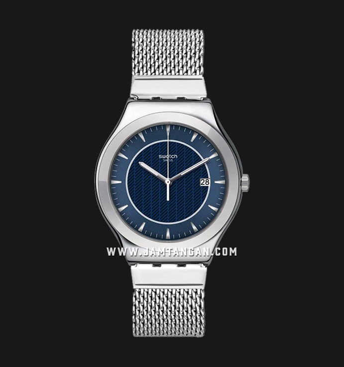 Swatch YWS449MA Blue Icone Men Blue Dial Stainless Steel Strap
