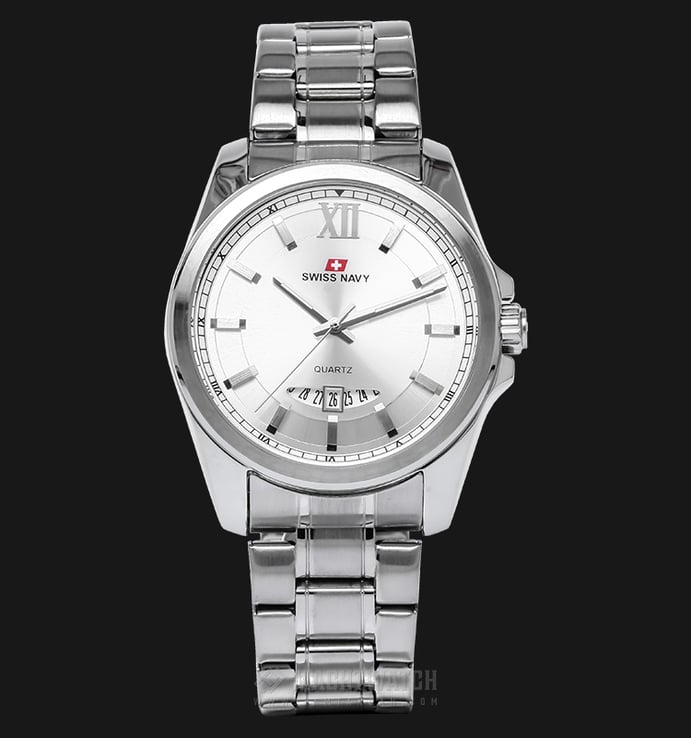 SWISS NAVY 8306MSSWH Man White Dial Stainless Steel