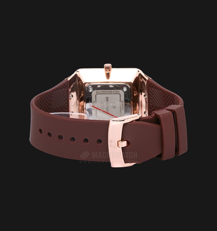 SWISS NAVY 8312MRGBNBN Man Brown Dial Rose-gold Case Brown Leather Strap