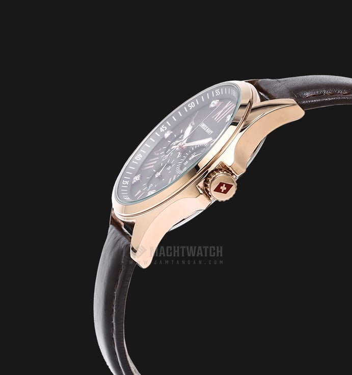 SWISS NAVY 8343LRGBNBN Ladies Brown Dial Brown Leather Strap
