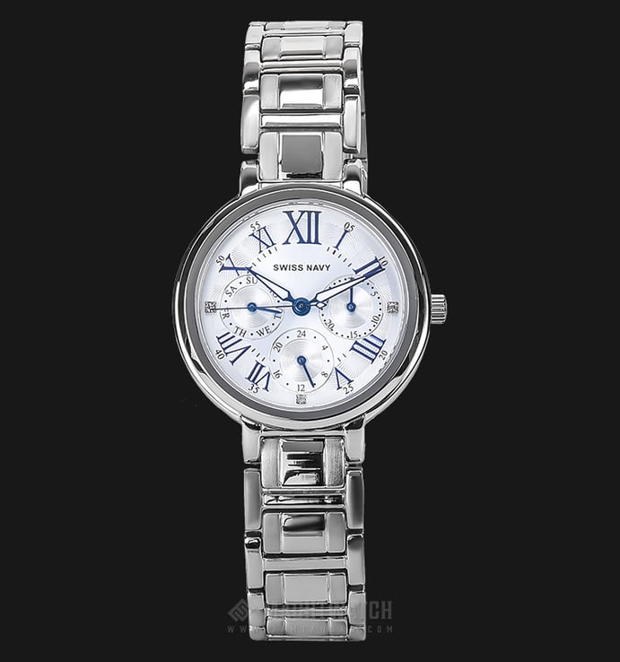 SWISS NAVY 8346LSSWH Ladies Silver Dial Stainless Steel Strap