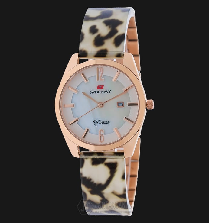 SWISS NAVY 8974LRGWB Women Mother Of Pearl Dial Stainless Steel