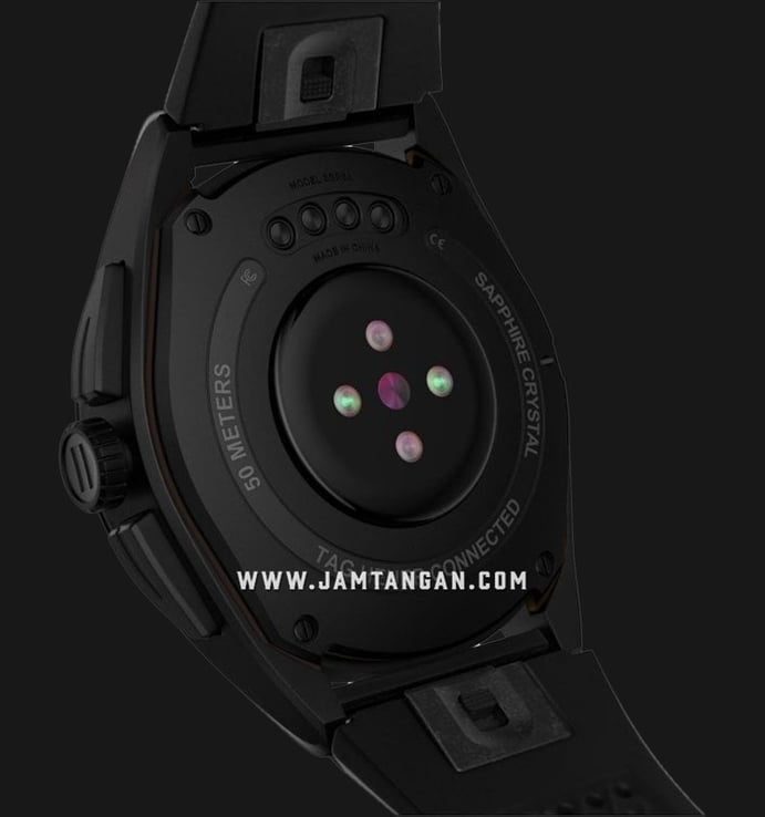 TAG Heuer Connected SBR8A80.BT6261 Men Smartwatch Digital Dial Black Rubber Strap
