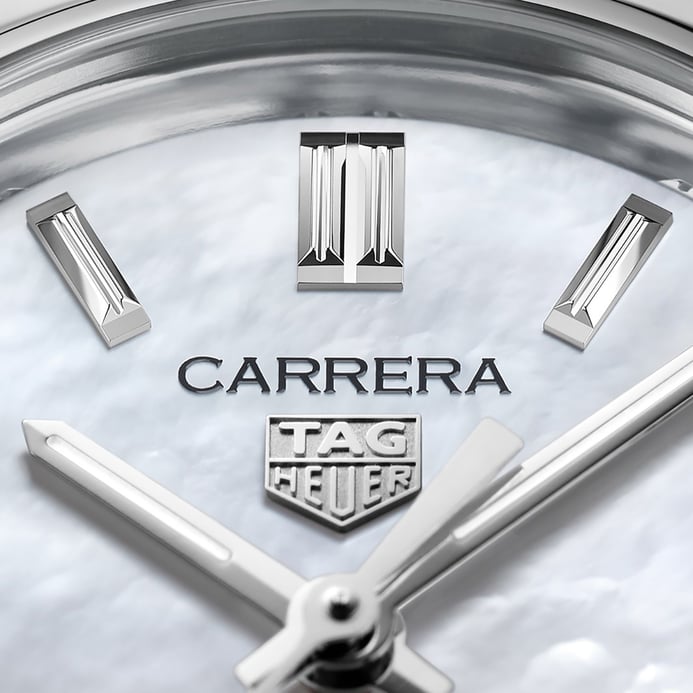 TAG Heuer Carrera WBN2410.BA0621 Automatic Mother of Pearl Dial Fine Brushed Steel Strap