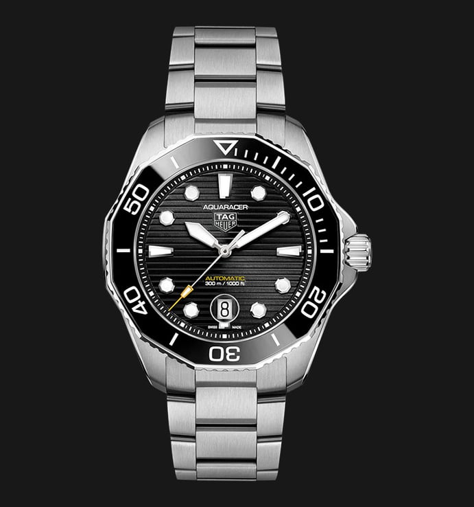 TAG Heuer Aquaracer WBP201A.BA0632 Professional 300 Automatic Black Dial Fine Brushed Steel Strap
