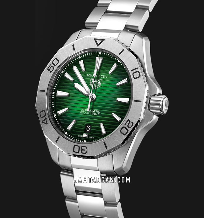 TAG Heuer Aquaracer WBP2115.BA0627 Professional 200 Green Dial Stainless Steel Strap