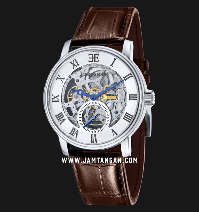 Thomas Earnshaw ES-8041-02 Westminster Automatic Skeleton Dial Brown Leather Strap