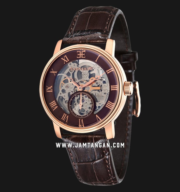 Thomas Earnshaw ES-8041-05 Westminster Automatic Skeleton Dial Brown Leather Strap