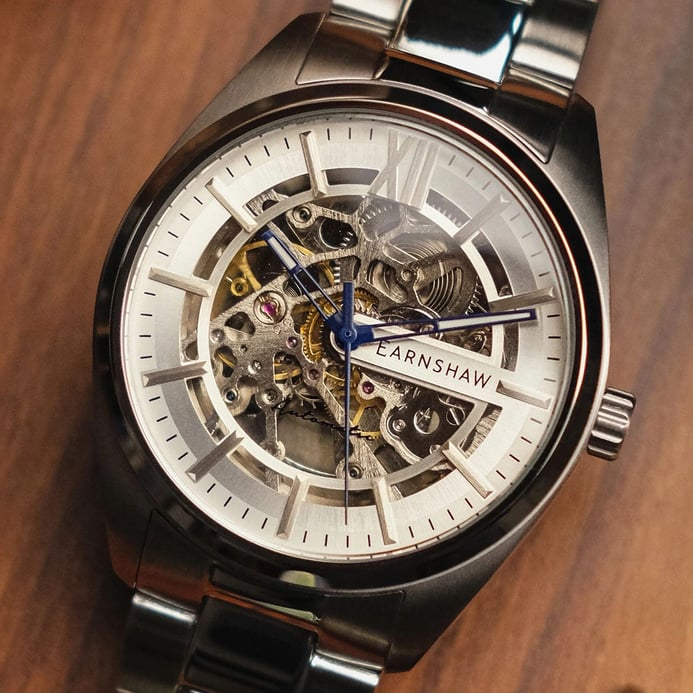 Thomas Earnshaw Smeaton ES-8208-33 Automatic Skeleton Dial Stainless Steel Strap Limited Edition