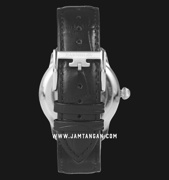 Thomas Earnshaw ES-8807-01 Longitude Skeleton Dial Black Leather Strap