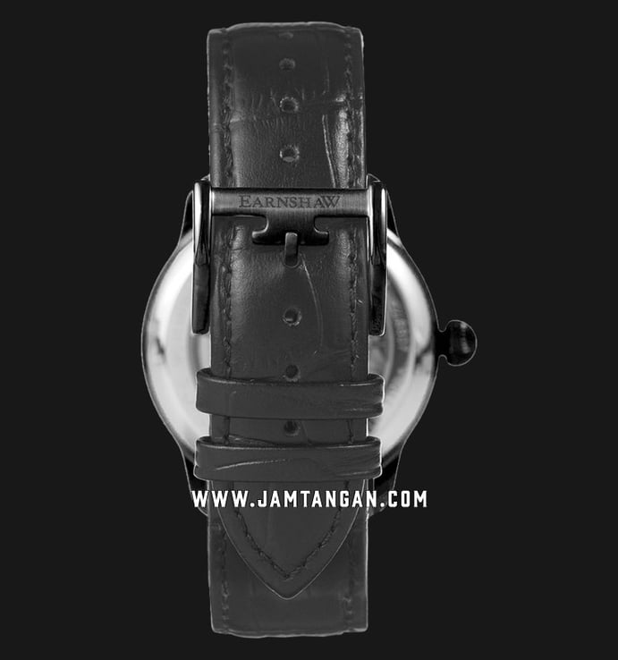 Thomas Earnshaw ES-8807-03 Longitude Skeleton Dial Black Leather Strap